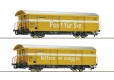 76201 Roco Set of 2 postal freight cars of Swisspost with tail lights